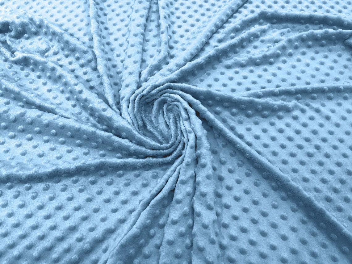 60" Minky Fur 3.mm Pile Fabric - Soft Blanket Minky Dot Fabric by the Yard (Pick Color)