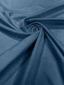58/59" Satin Stretch Fabric Matte L'Amour - Steel Blue - Stretch Matte Satin Fabric Sold By Yard
