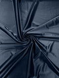60" Heavy Shiny Satin Fabric - Steel Blue - Stretch Shiny Satin Fabric Sold By Yard
