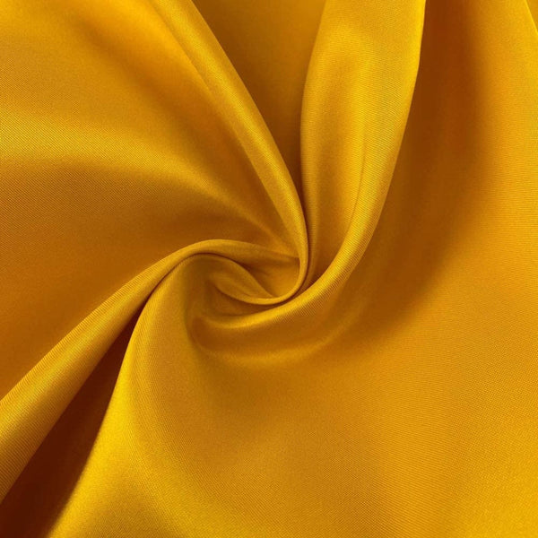 58/59" Satin Fabric Matte L'Amour - Sun Gold - (Peau de Soie) Duchess Dress Satin Fabric By The Yard