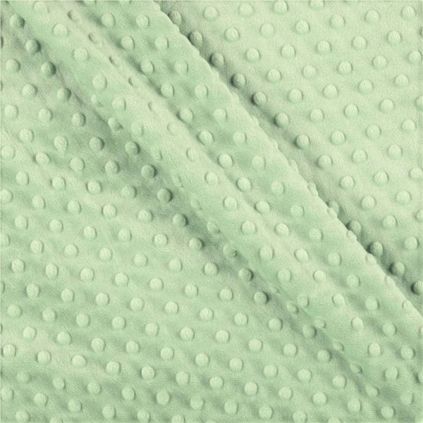 Minky Dimple Dot Fabric - Sage Green - Soft Cuddle Minky Dot Fabric 58/59" by the Yard