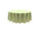 84" Round Tablecloth - Solid Polyester Round Full Table Cover Available in Different Colors