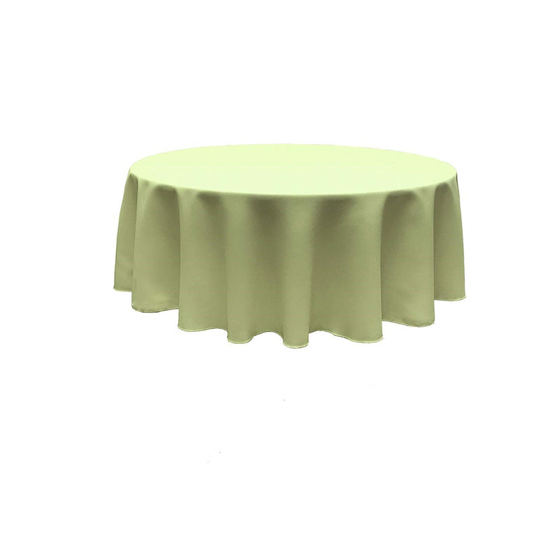 96" Round Tablecloth - Solid Polyester Round Full Table Cover Available in Different Colors