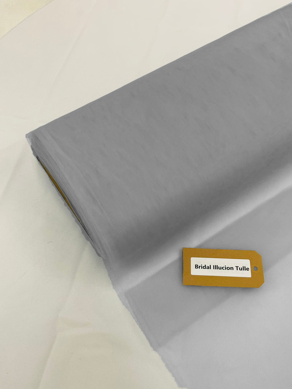 108" Tulle Illusion Fabric - Silver - Premium Tulle Polyester Fabric Sold By Roll of 50 Yards