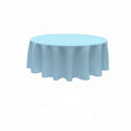 84" Round Tablecloth - Solid Polyester Round Full Table Cover Available in Different Colors