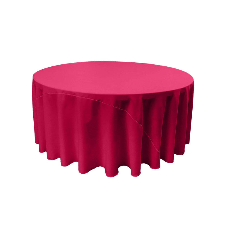 84" Round Drape Solid Tablecloth - Round Full Table Cover 3 Part Stitched Available in 84 Colors