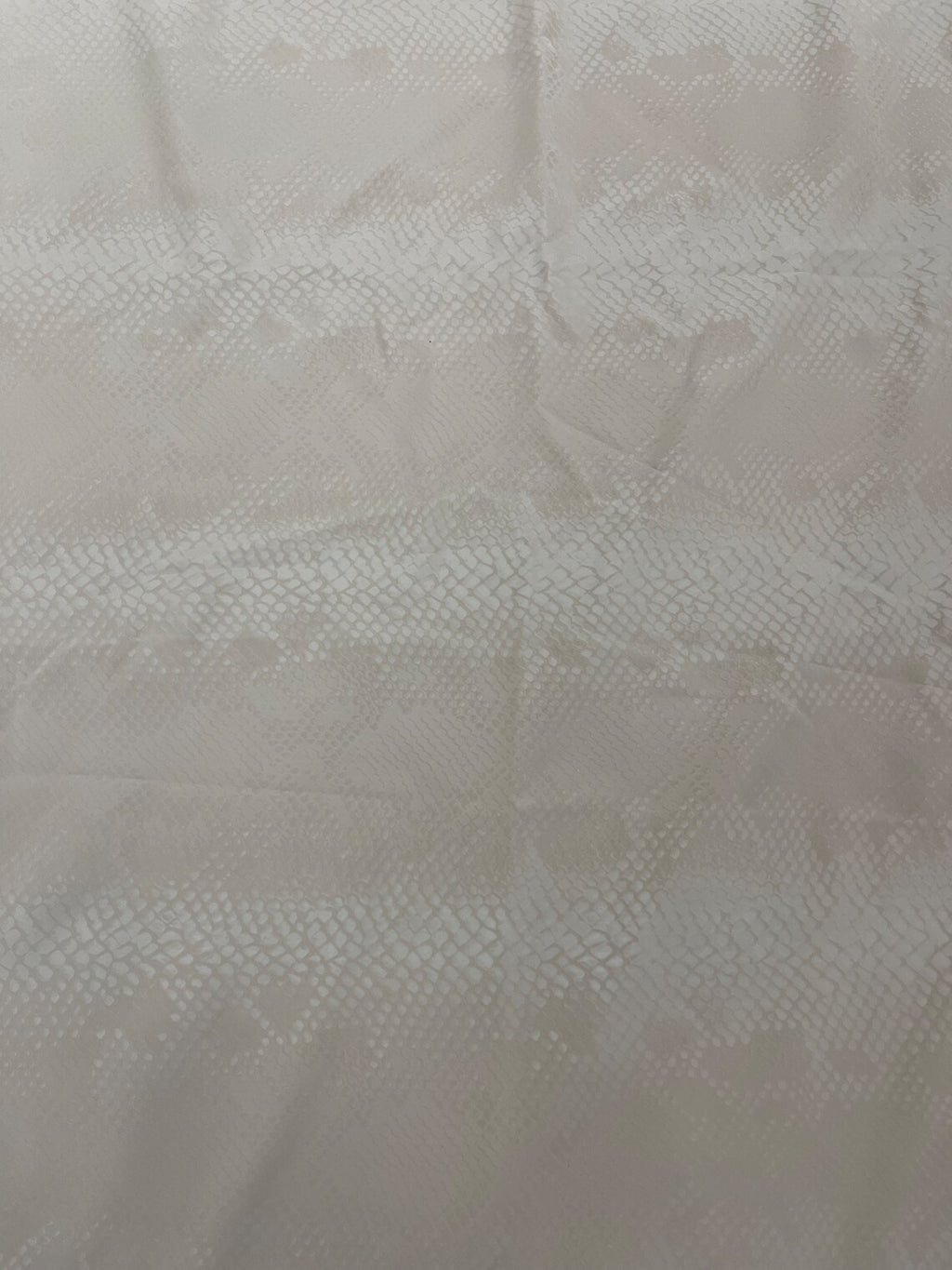 Off White Camel Snake Skin Print Poly Spandex Power Mesh Fabric