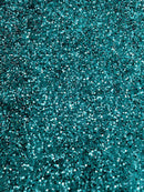 Stretch Velvet Sequins Fabric - Teal - Velvet Sequins 2 Way Stretch 58/60” By Yard