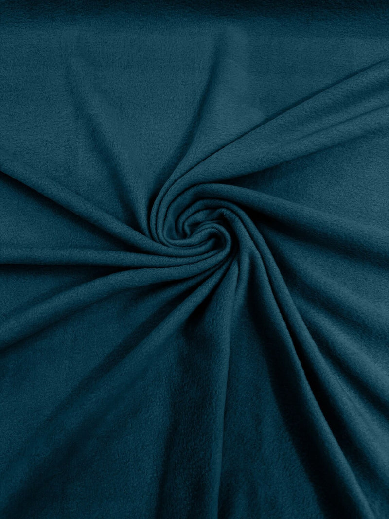 58" Soft Solid Polar Fleece Fabric - Teal Blue - Anti-Pill Soft Polar Fleece Fabric Sold by Yard