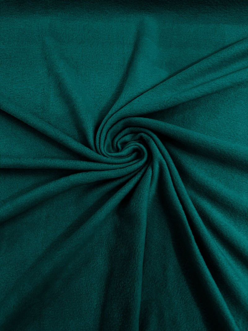 58" Soft Solid Polar Fleece Fabric - Teal Green - Anti-Pill Soft Polar Fleece Fabric Sold by Yard