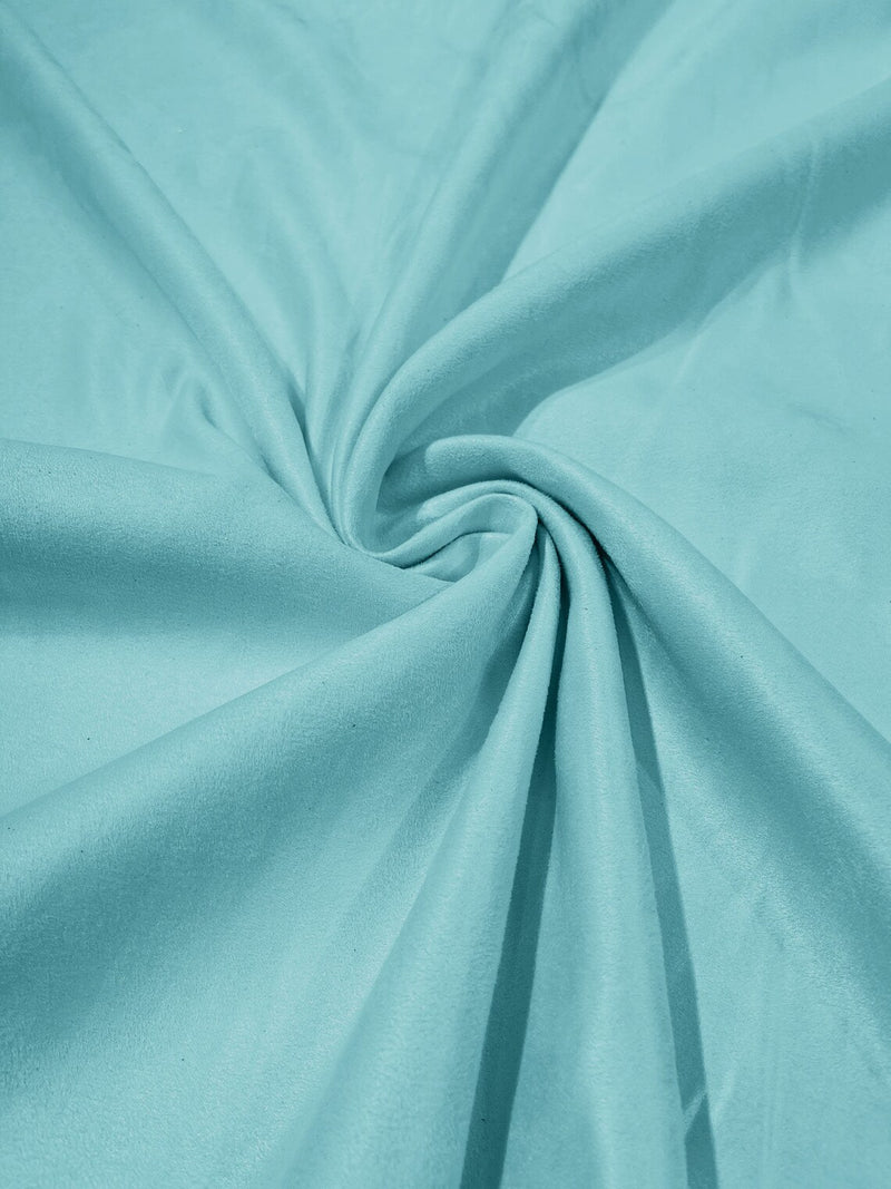 Faux Suede Fabric - Tiffany Blue - 58" Polyester Micro Suede Fabric for Upholstery / Tablecloth/ Costume By Yard