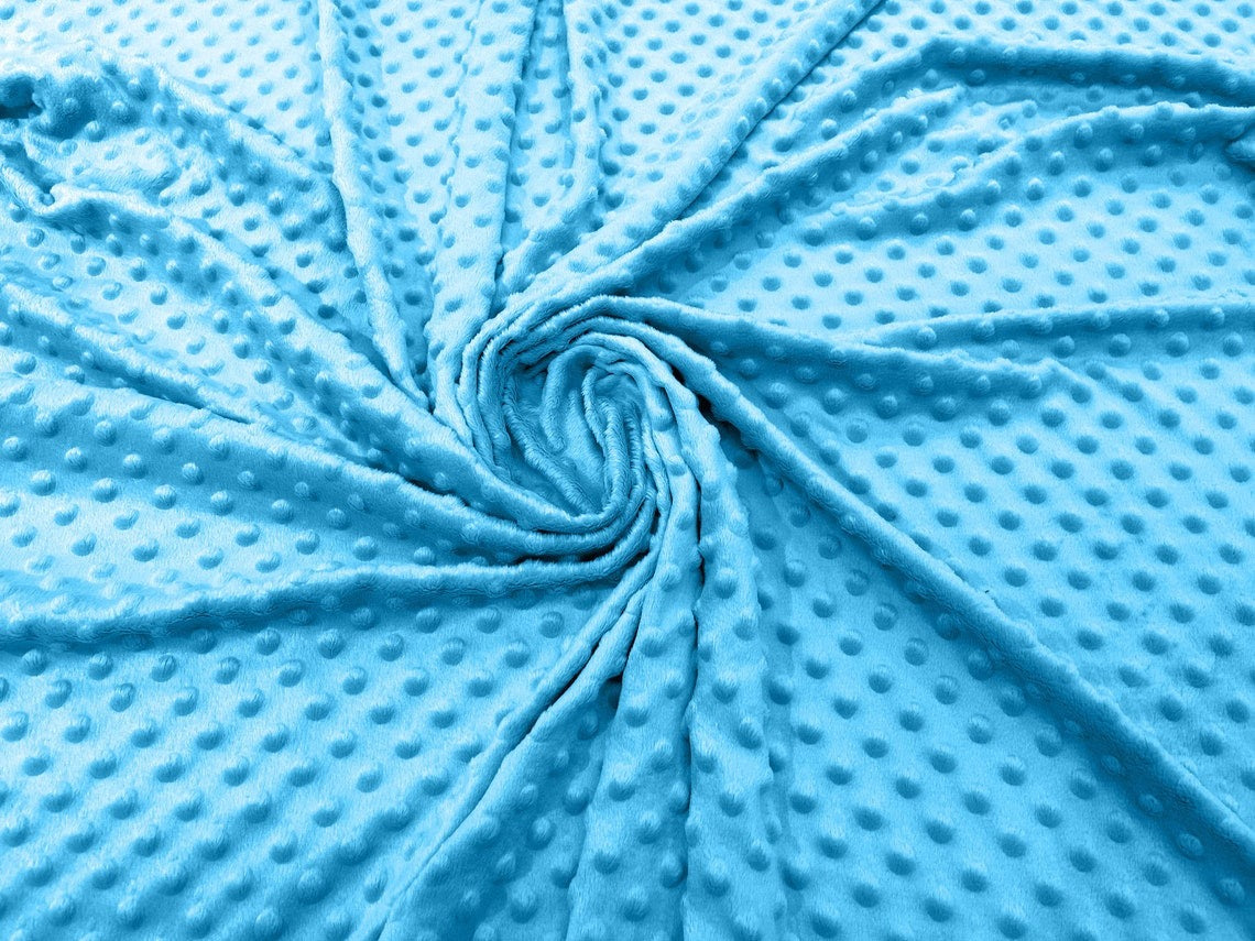 60" Minky Fur 3.mm Pile Fabric - Soft Blanket Minky Dot Fabric by the Yard (Pick Color)