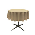 Round Tablecloth - Taupe - Round Banquet Polyester Cloth, Wrinkle Resist Quality (Pick Size)