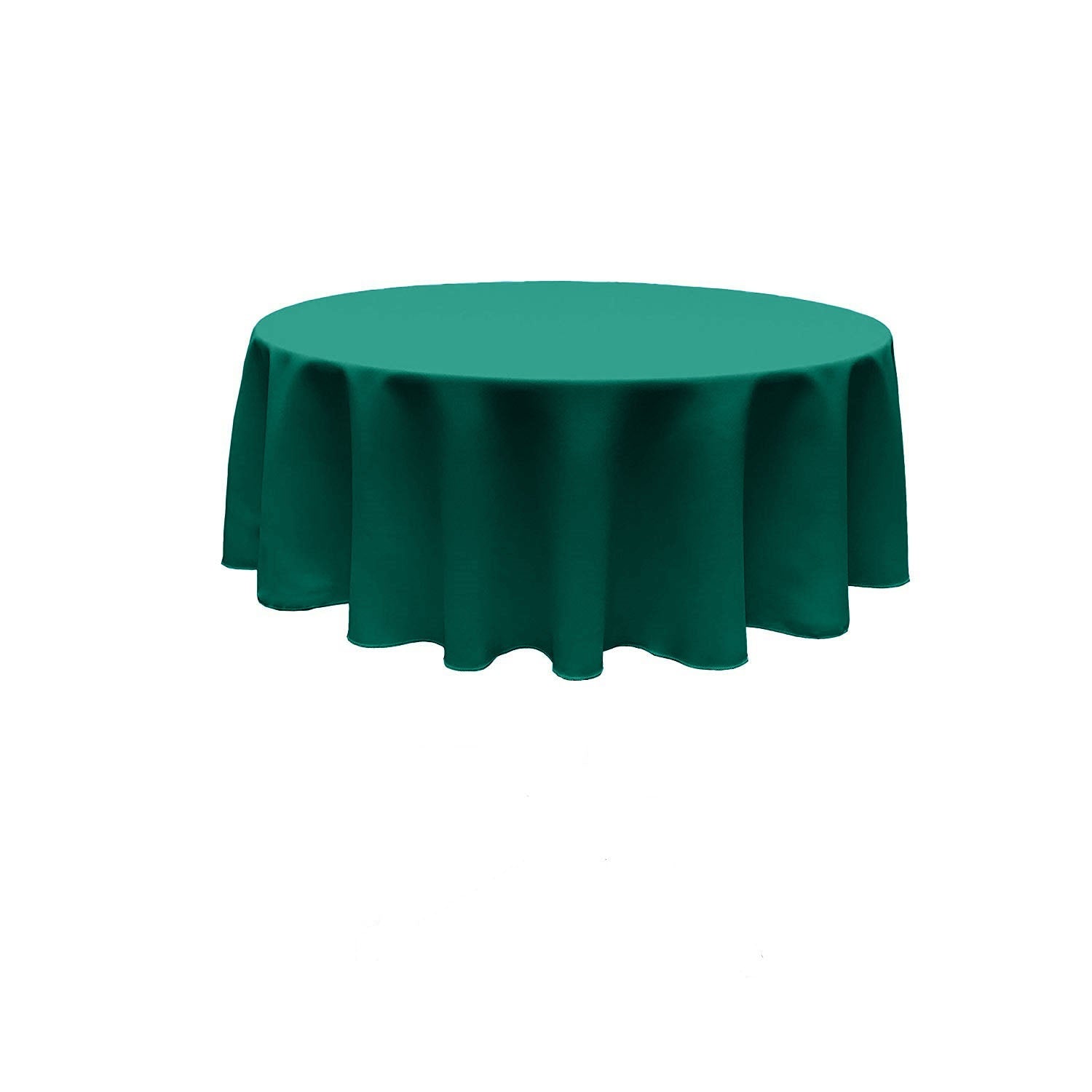 90" Round Tablecloth - Solid Polyester Round Full Table Cover Available in Different Colors