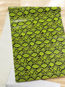 Snake Python Faux Leather Vinyl - Vernon Green - 3D Snake Print Design Embossed Vinyl By Yard