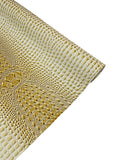 Gator Embossed Vinyl Leather Fabric - Western Cream - Faux Gator Skin Vinyl Fabric Sold By Yard