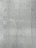 Brocade Cross Fabric - White / Silver - Church Vestment Religious Jacquard Fabric By Yard