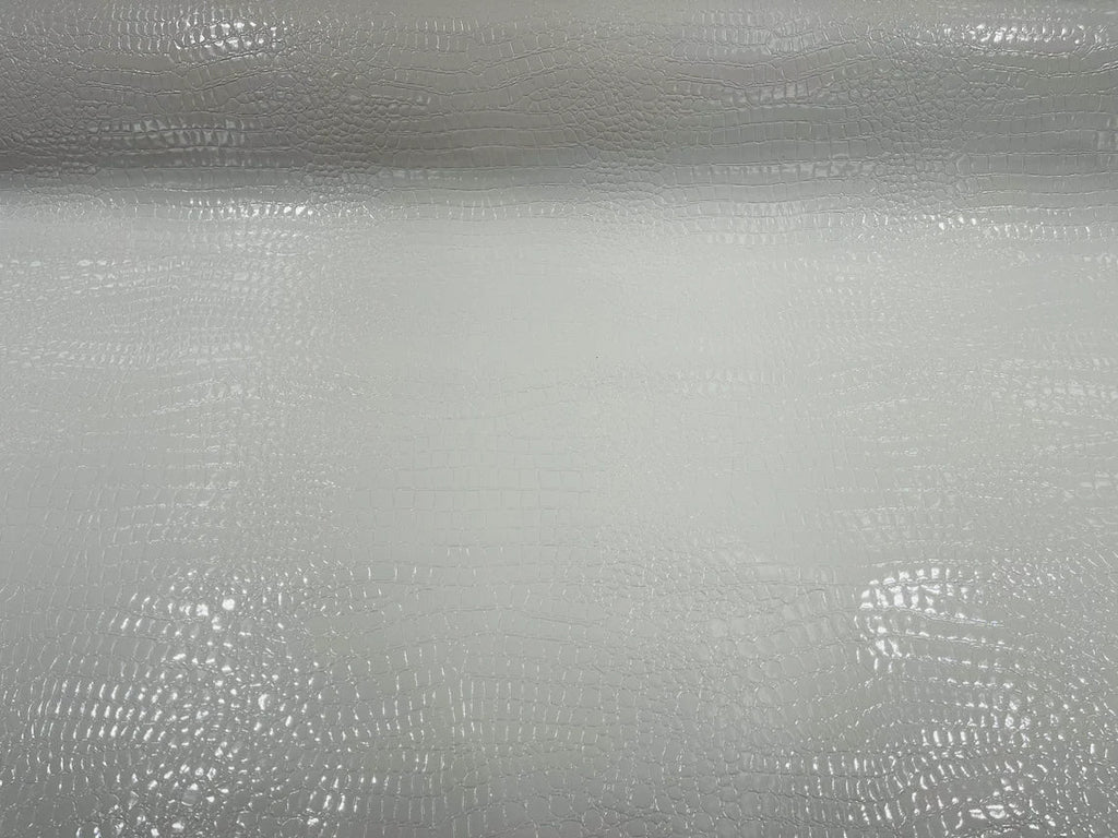 Alligator Embossed Vinyl Leather Fabric - Different Colors - Sold By The Yard