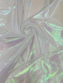 Pearl Iridescent Organza - White - 58" Sheer Organza Fabric for Fashion, Decor, Craft By Yard