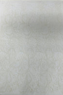 Glitter Palm Leaf Design Fabric - White - Tulle Mesh Glitter Leaf Design Fabric Sold By Yard