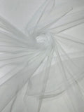 Illusion Mesh Sheer Fabric - White - 60" Wide Illusion Mesh Fabric Sold By The Yard