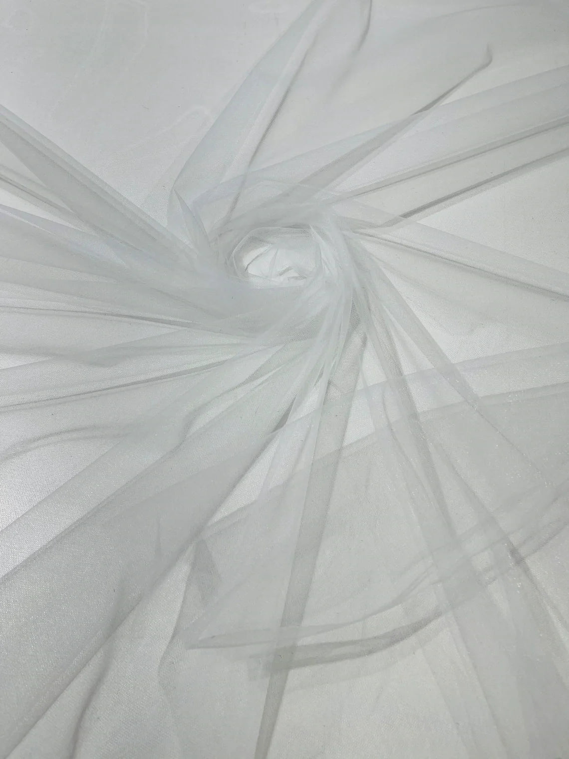 Illusion Mesh Sheer Fabric - White - 60" Wide Illusion Mesh Fabric Sold By The Yard