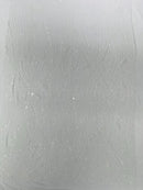 Curvy Line Design Fabric - White - 4 Way Stretch Sequins Design Mesh Lace Fabric by Yard