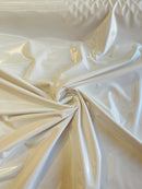 Latex Shiny Vinyl - White - 4 Way Stretch Milliskin Vinyl Spandex Latex Fabric Sold by Yard