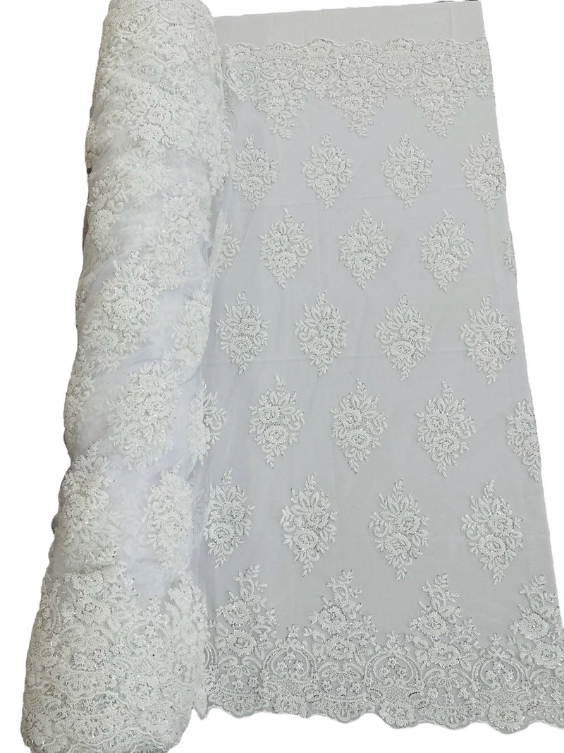 Stunning Heavy off White Guipure Lace Fabric, Floral Guipure Lace