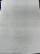 Rose Glitter Fabric - White - 3D Glitter Rose Tulle Fabric for Wedding, Quinceañera By Yard