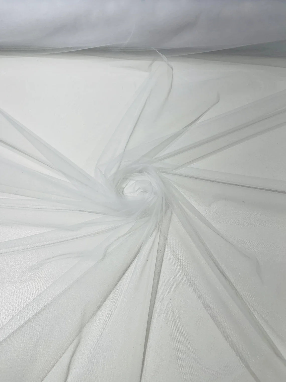 Illusion Mesh Sheer Fabric - White - 60" Wide Illusion Mesh Fabric Sold By The Yard