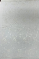 Flower Glitter Fabric - White - 3D Floral Tulle Fabric for Wedding, Quinceañera By Yard