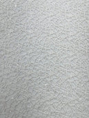 Cast Net Sequins Fabric - White - Embroidery Fish Net Design Sequins Lace Fabric By Yard