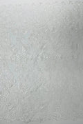 King Lace Pattern Fabric - White - Embroidered Sequins on Lace Mesh Fabric By Yard