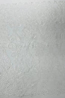King Lace Pattern Fabric - White - Embroidered Sequins on Lace Mesh Fabric By Yard