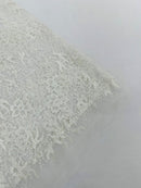 Flower Glitter Fabric - White - 3D Floral Tulle Fabric for Wedding, Quinceañera By Yard