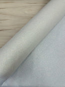 Shimmer Glitter Mesh Fabric - White - Shiny Glitter Dots Design on Lace Mesh Sold By Yard