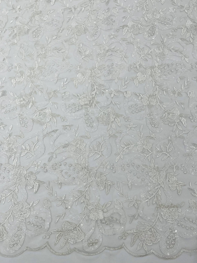 Polyester White Floral Embroidered Lace Fabric for Shirt and Dress - China  Lace Fabric and Polyester Lace Fabric price
