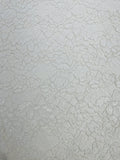 Corded Lace Fabric - White - Embroidered Flower Design Lace Fabric Sold By Yard