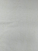 Tulle Glitter Fancy Line Fabric - White - Tulle Fabric with Sparkle Glitter Design Sold By Yard