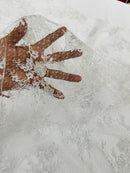 Embroidered Corded Lace Fabric - White - Cluster Fancy Flower Embroidered Lace Fabric By Yard