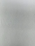 Curvy Line Design Fabric - White - 4 Way Stretch Sequins Design Mesh Lace Fabric by Yard