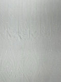 Mermaid Design Sequins Fabric - White - Sequins Fabric 4 Way Stretch on Mesh By Yard