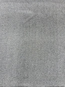 Sequins on Metallic Foil - White on Silver - 5mm Sequins Confetti 2Way Stretch Spandex Fabric by yard