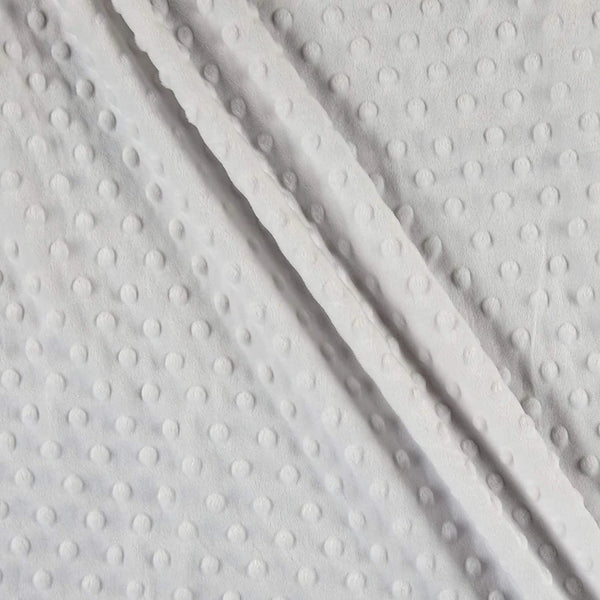 Minky Dimple Dot Fabric - White - Soft Cuddle Minky Dot Fabric 58/59" by the Yard