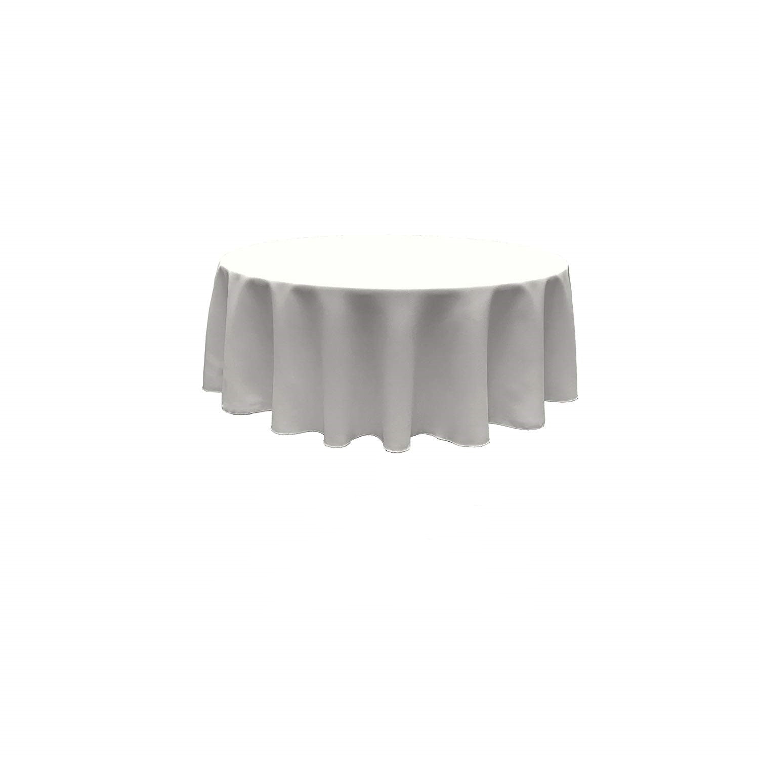 120" Round Tablecloth - Solid Polyester Round Full Table Cover Available in Different Colors