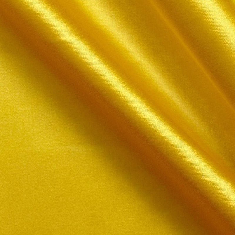 58/59" Satin Fabric Matte L'Amour - Yellow - (Peau de Soie) Duchess Dress Satin Fabric By The Yard