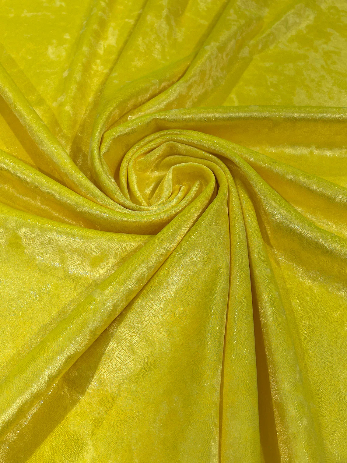 Iridescent Foggy Foil Fabric - Yellow - Oil Slick 58/60" Stretch Foil Velvet Black Light Fabric By Yard