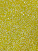 Pearl Sequins Bead Fabric - Yellow - Small Beads and Sequins Embroidered on Lace By Yard