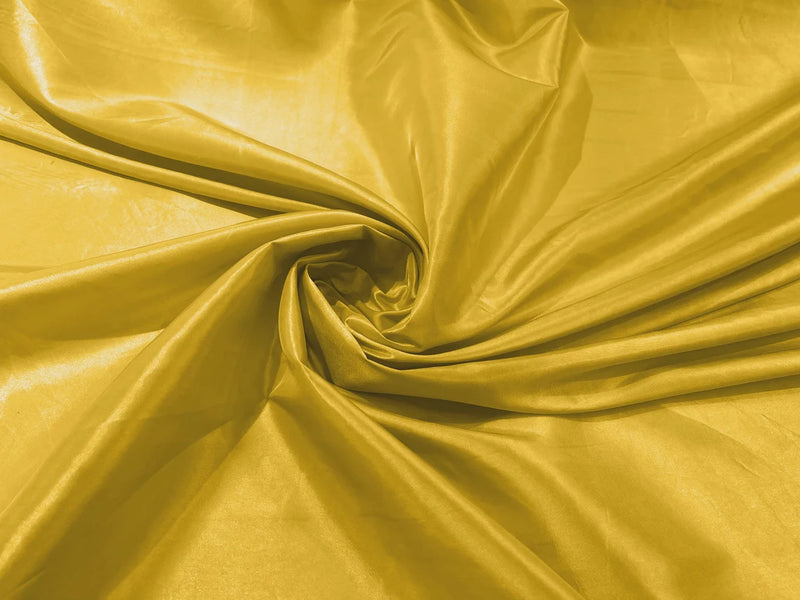 58" Solid Taffeta Fabric - Yellow - Solid Taffeta Fabric for Fashion / Crafts Sold by Yard